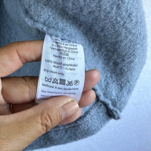J.Crew Daphne Italian Boiled Wool Coat Womens 2 XS Blue Button Front Peacoat - Picture 9 of 13